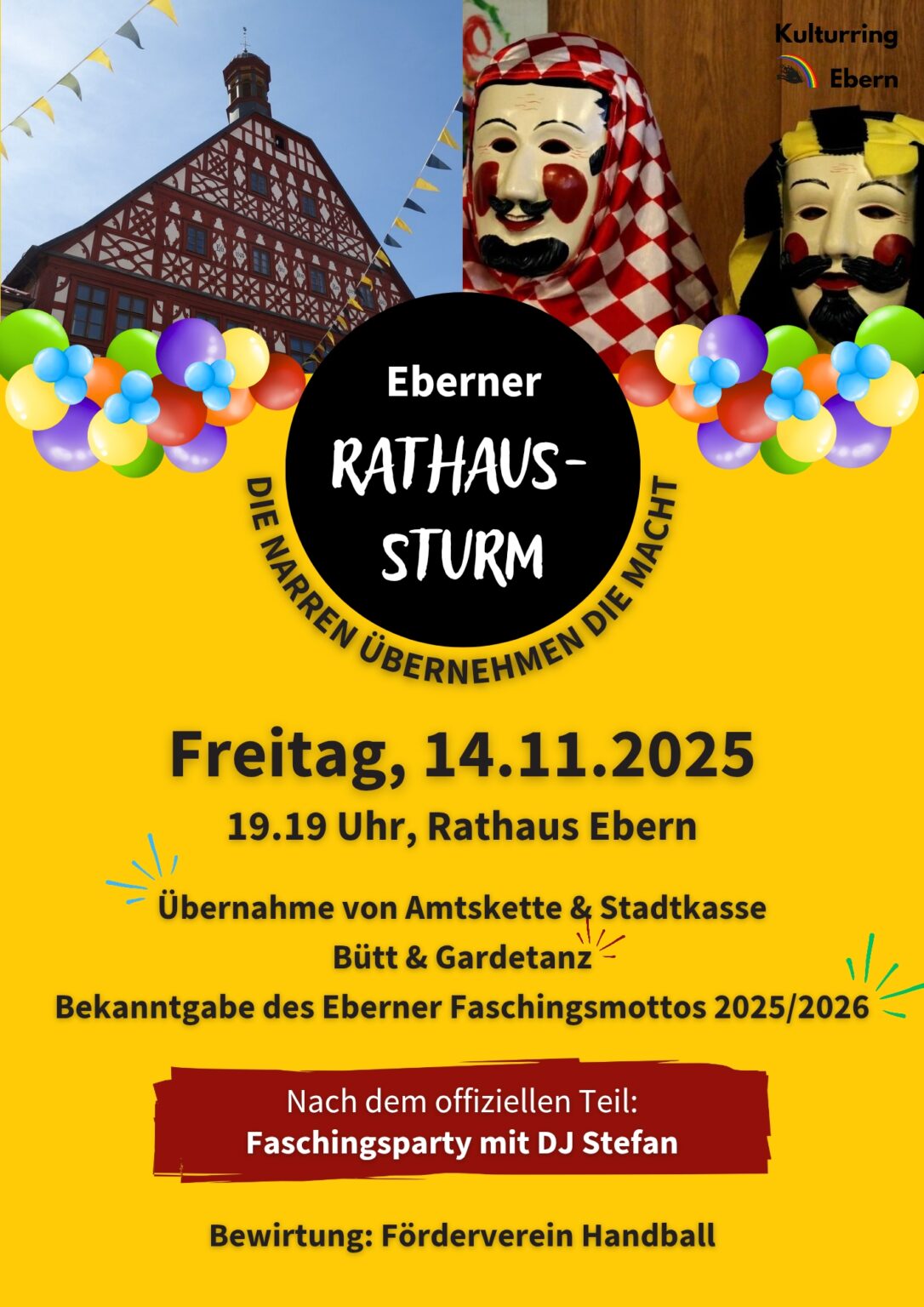 Rathaussturm am 14.11.2025 – Kulturring Ebern